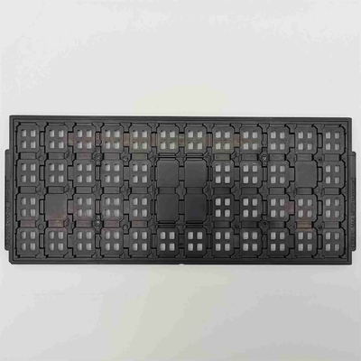Harga yang bagus 4x12 Matrix MPPO Material Black JEDEC Tray Untuk Komponen Elektronik on line