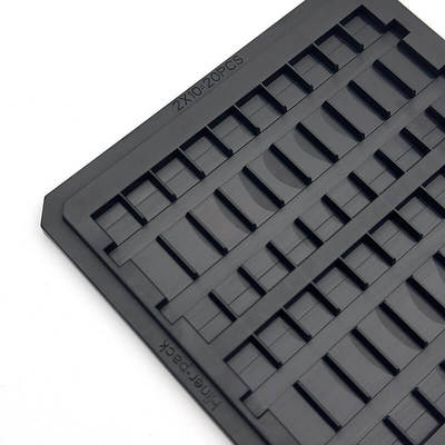 Beli Precision Molded Conductive PC Waffle Pack Chip Tray for Semiconductor Die Storage online manufacture