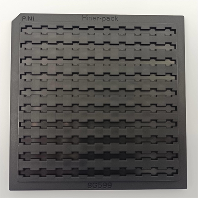 Harga yang bagus ESD Black ABS 4 Inch Chip Tray Untuk Bagian Elektronik Kerataan 0.3mm on line