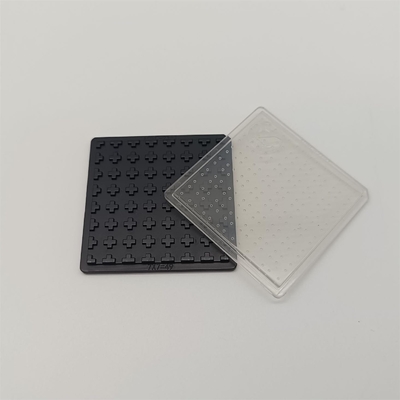 Harga yang bagus 2 Inch PP Transparan Waffle Pack Chip Tray Tutup Untuk Penyimpanan Transportasi on line