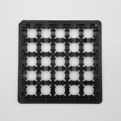 Harga yang bagus Mendukung Layanan yang Disesuaikan Baki Chip IC Tahan Lama Untuk Pengemasan Komponen Elektronik ESD Waffle Pack on line
