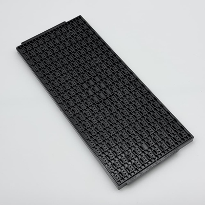 Harga yang bagus Baki JEDEC Standar yang Disesuaikan  Baki Matriks Dengan Ukuran Saku 9.9*6*1.57mm Baki Bahan MPPO ESD Hitam on line