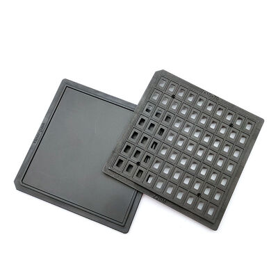 Harga yang bagus ABS Standar Waffle Pack Chip Trays Ketahanan suhu tinggi Untuk komponen kecil on line