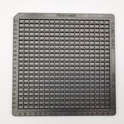 Harga yang bagus Injection Moulding Waffle Tray Packaging Hitam ESD dapat ditumpuk on line